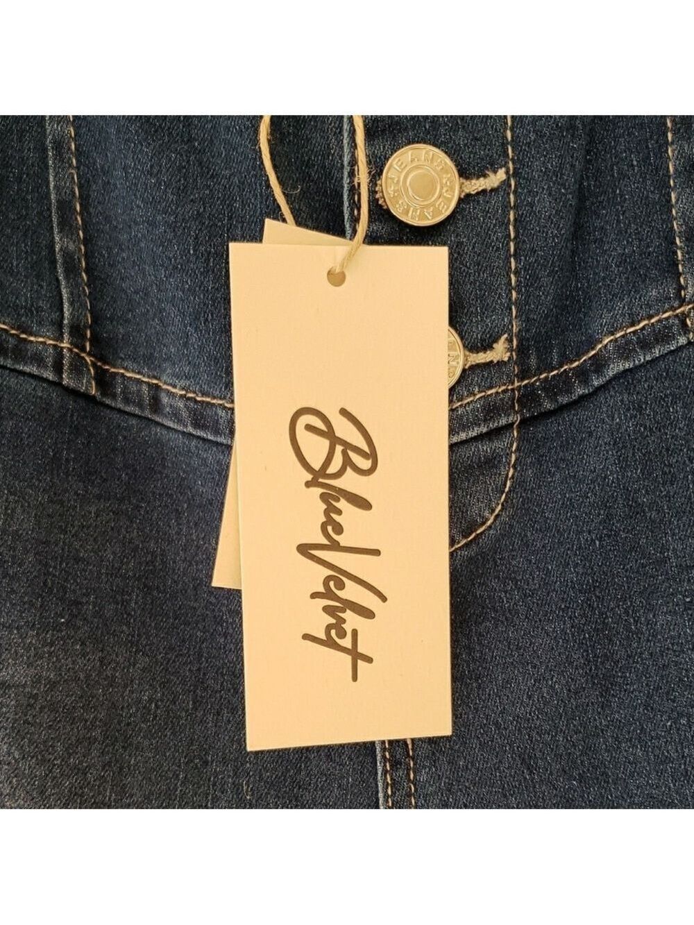 Blue Velvet Brand Dark Blue Wide Leg Jeans NWT XL - Picture 5 of 8